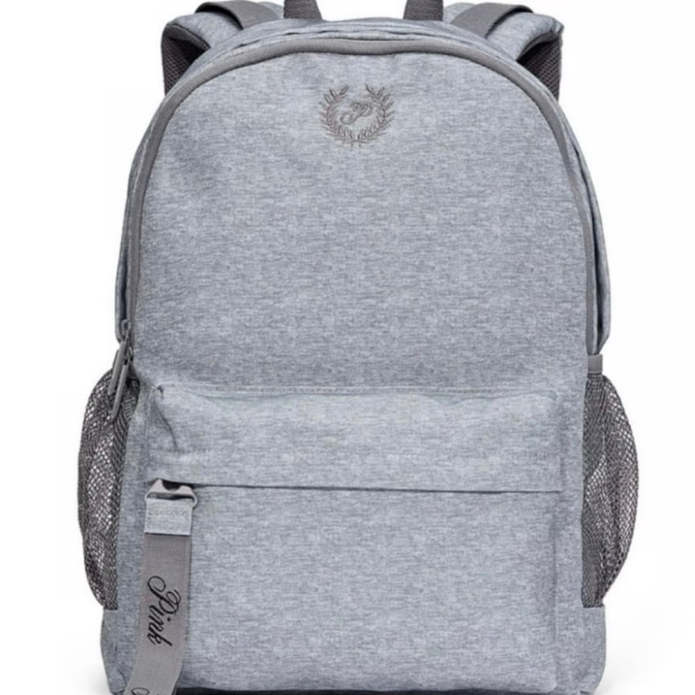 PINK Victoria's Secret Light Gray Backpack New womens teen girls school